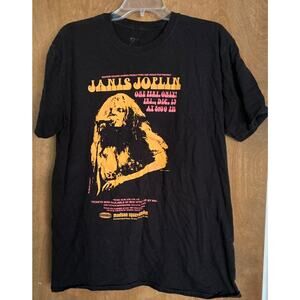 Janis Joplin Short Sleeve Black T-Shirt Madison Square Garden Productions XL